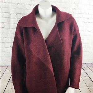Crimson Knit Coat